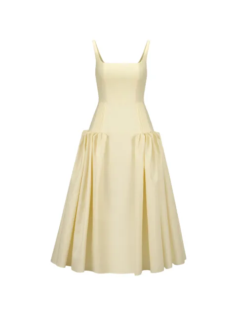 THE ARKOW vestido midi Sienna con cintura plisada