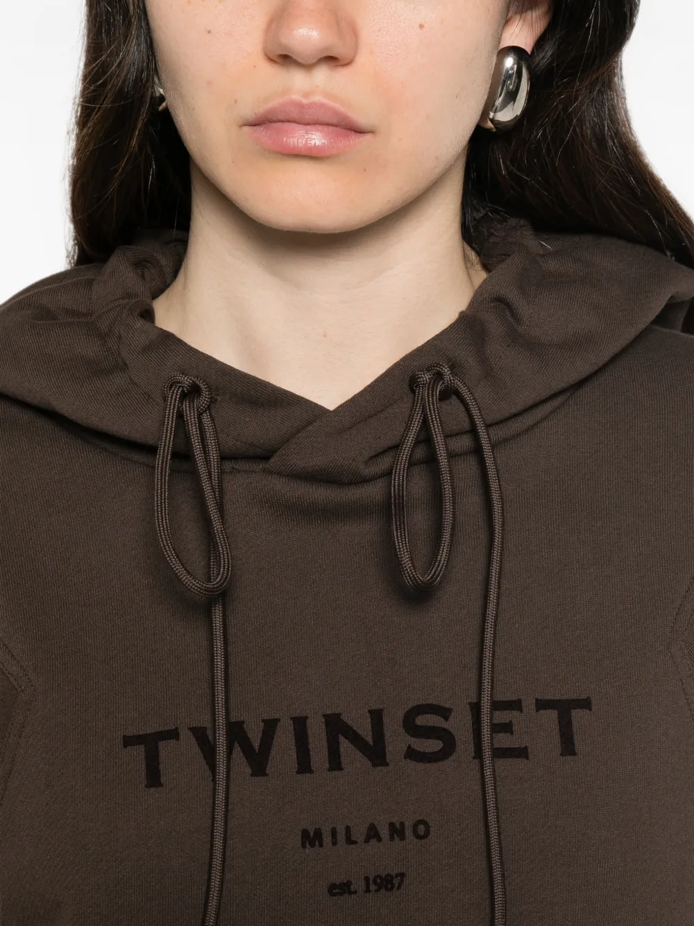 TWINSET Trainingspak met logoprint Bruin