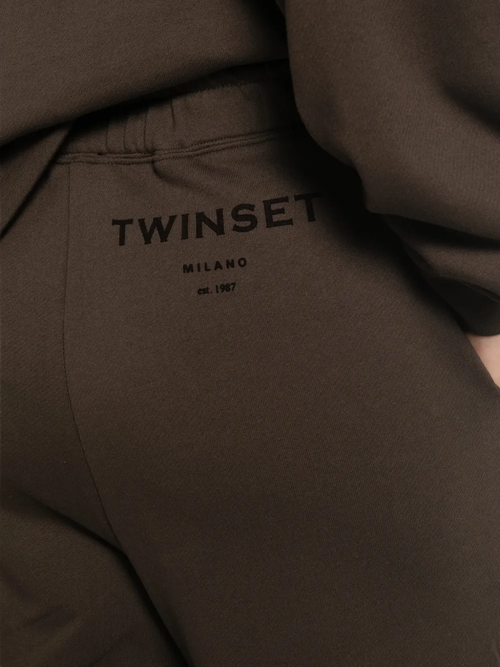 TWINSET Trainingspak met logoprint Bruin