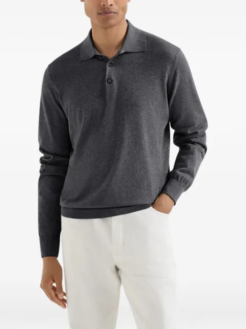 Brunello Cucinelli cotton lightweight knit polo shirt