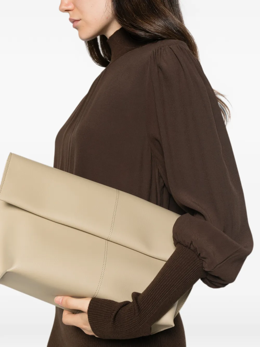 TWINSET Ribgebreide midi-jurk Bruin