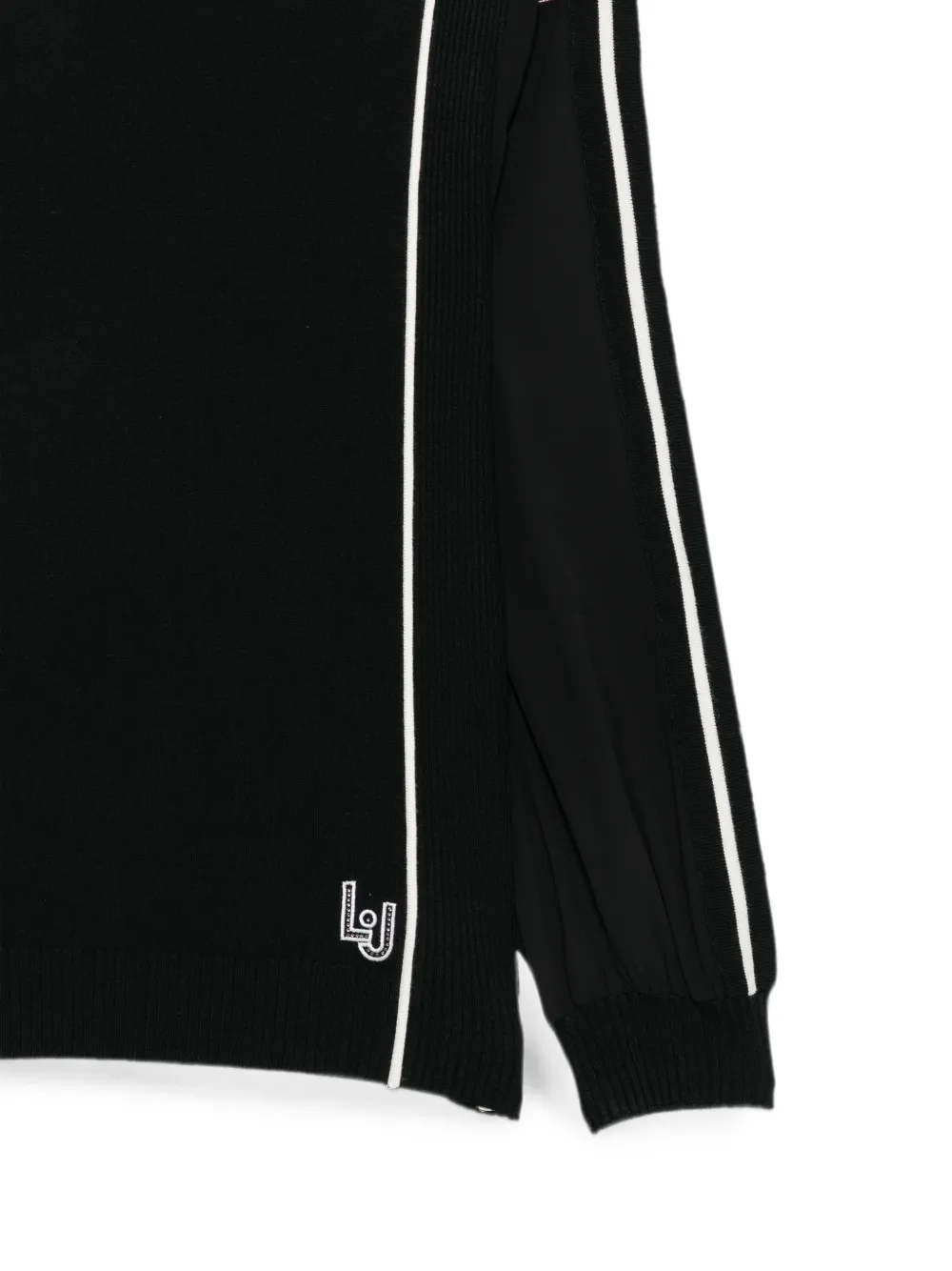LIU JO Sweater met contrasterende streep Zwart