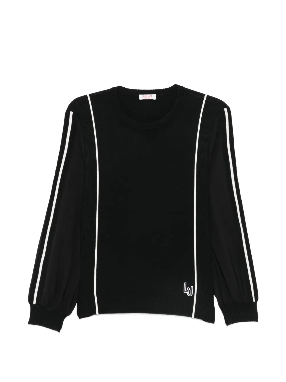 LIU JO contrast-stripe sweatshirt - Schwarz