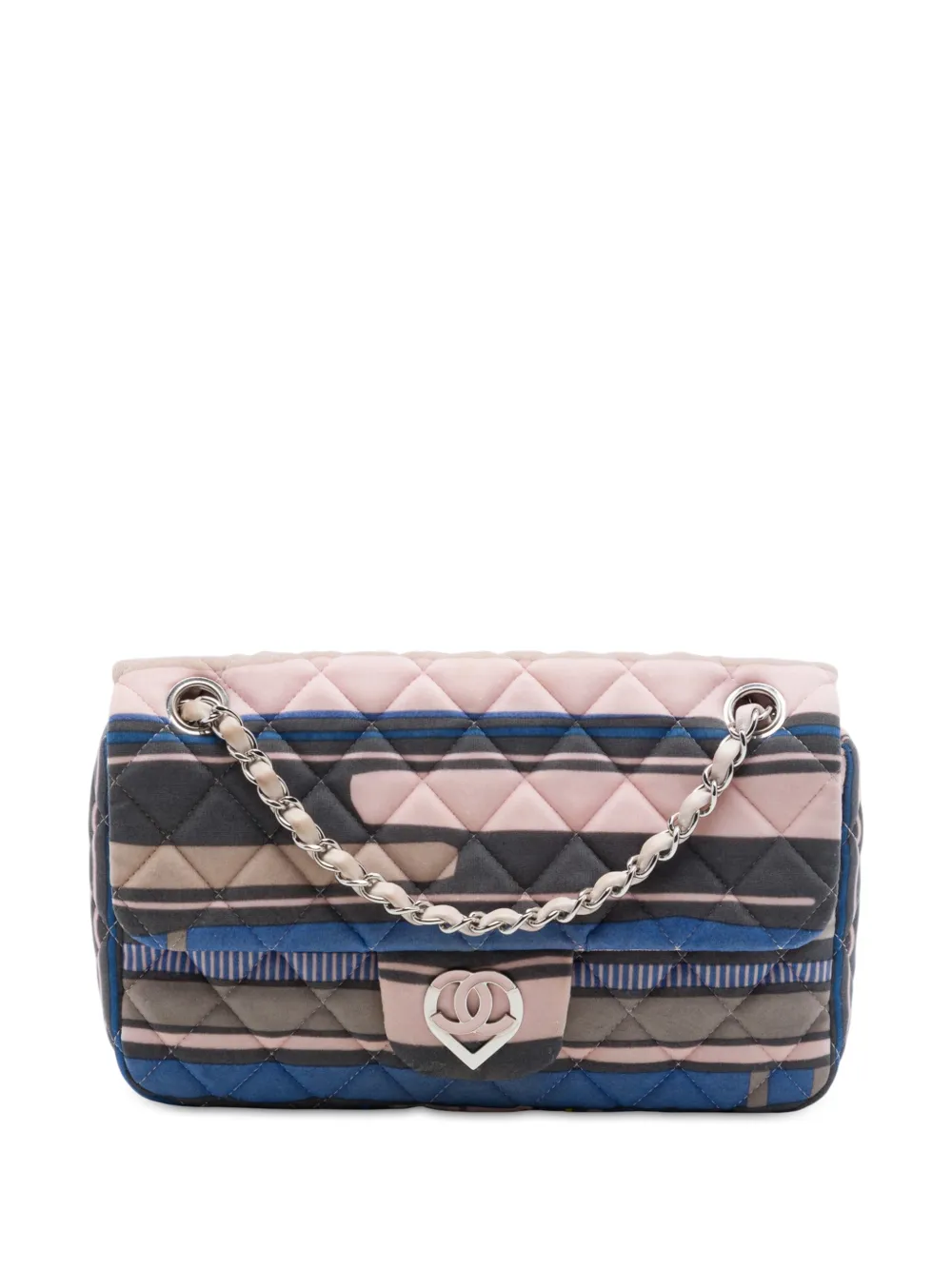 CHANEL Pre-Owned 2008-2009 Small Quilted Jersey Ocean Drive Flap shoulder bag - Rosa