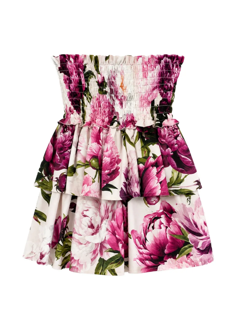 Dolce & Gabbana Kids floral-pattern A-line skirt - Toni neutri