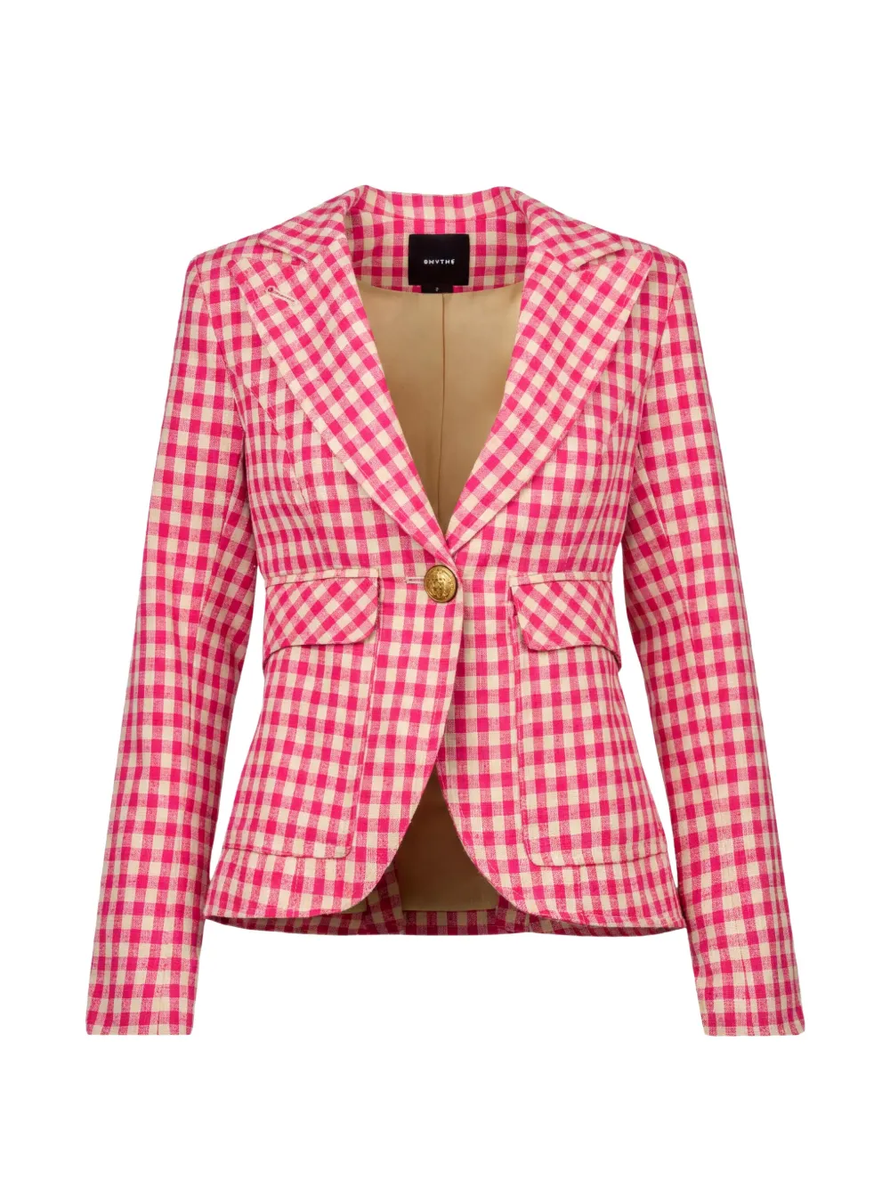 Smythe check single-breasted blazer - Pink