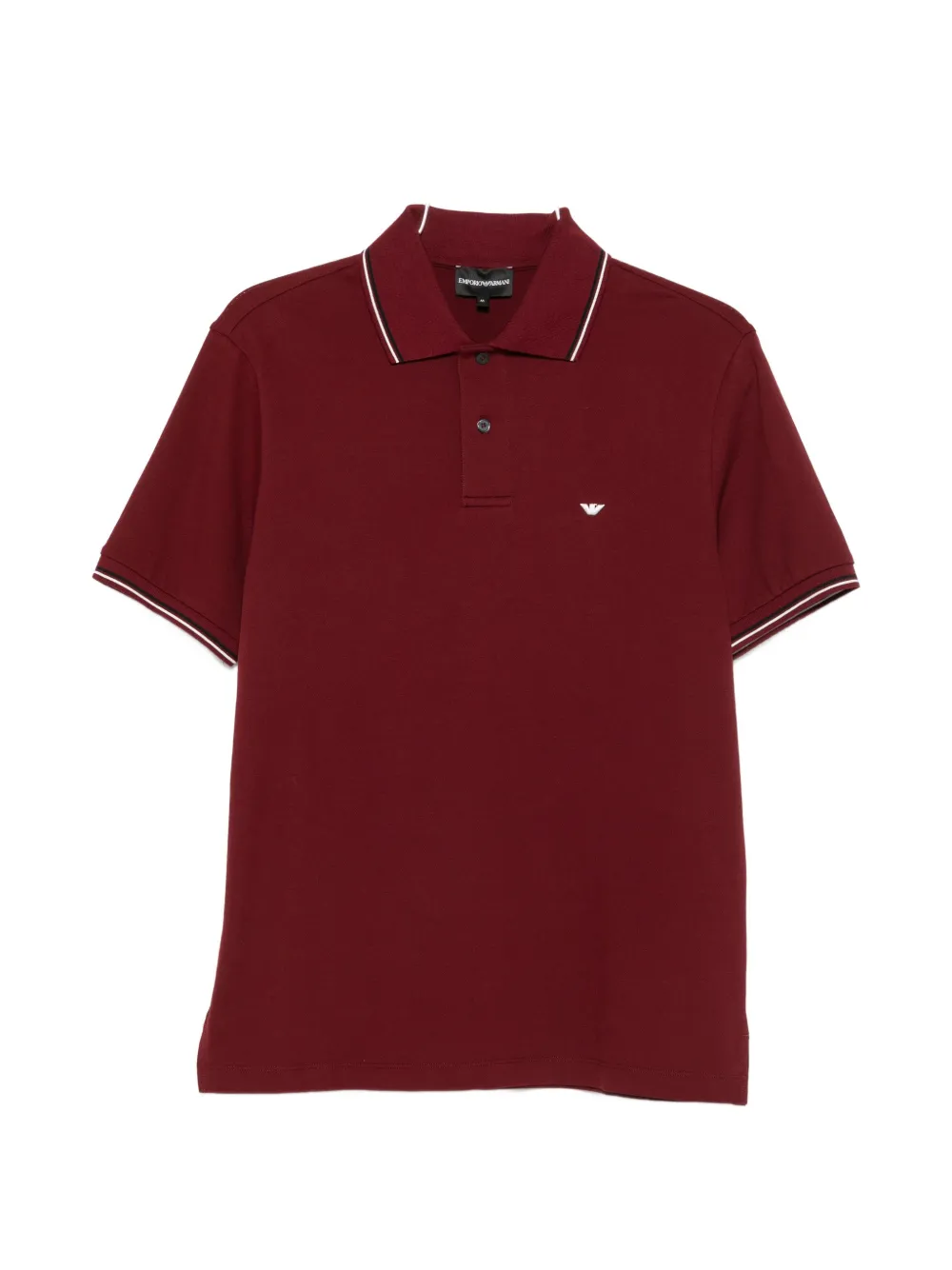 Emporio Armani logo-patch polo shirt - Rosso