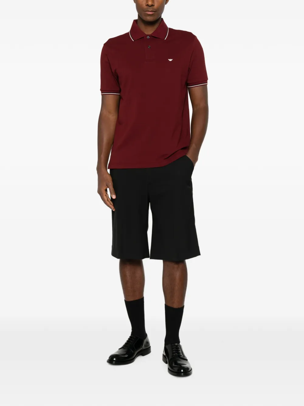 Emporio Armani Poloshirt met logopatch Rood
