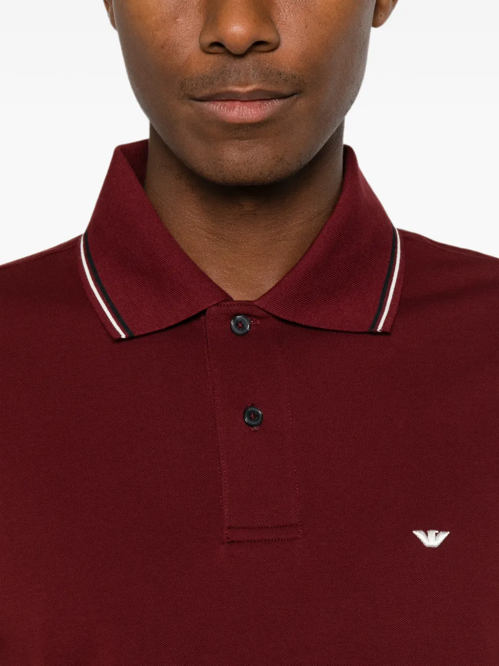 Emporio Armani Poloshirt met logopatch Rood