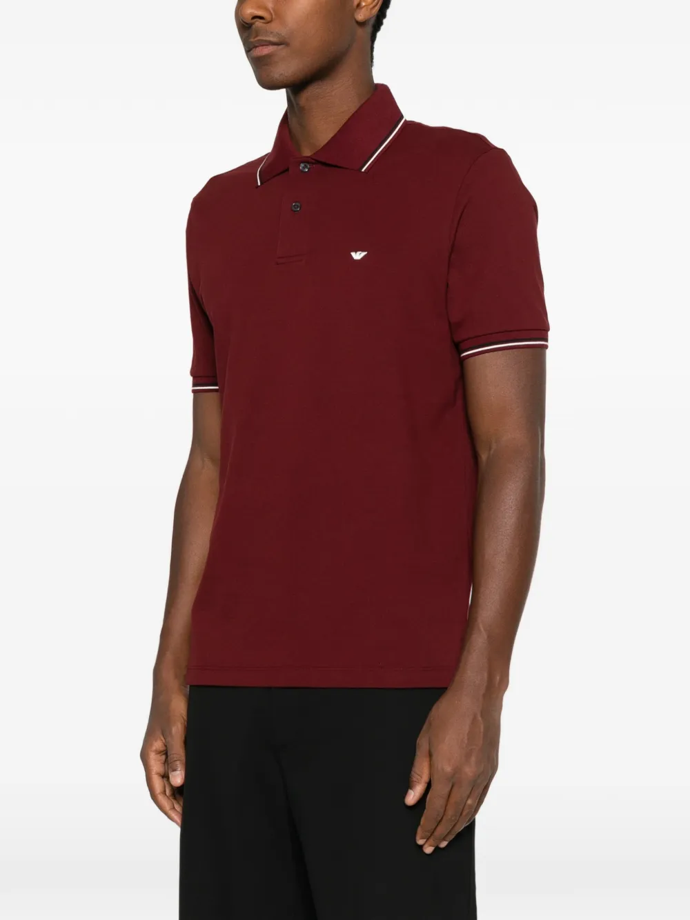 Emporio Armani Poloshirt met logopatch Rood