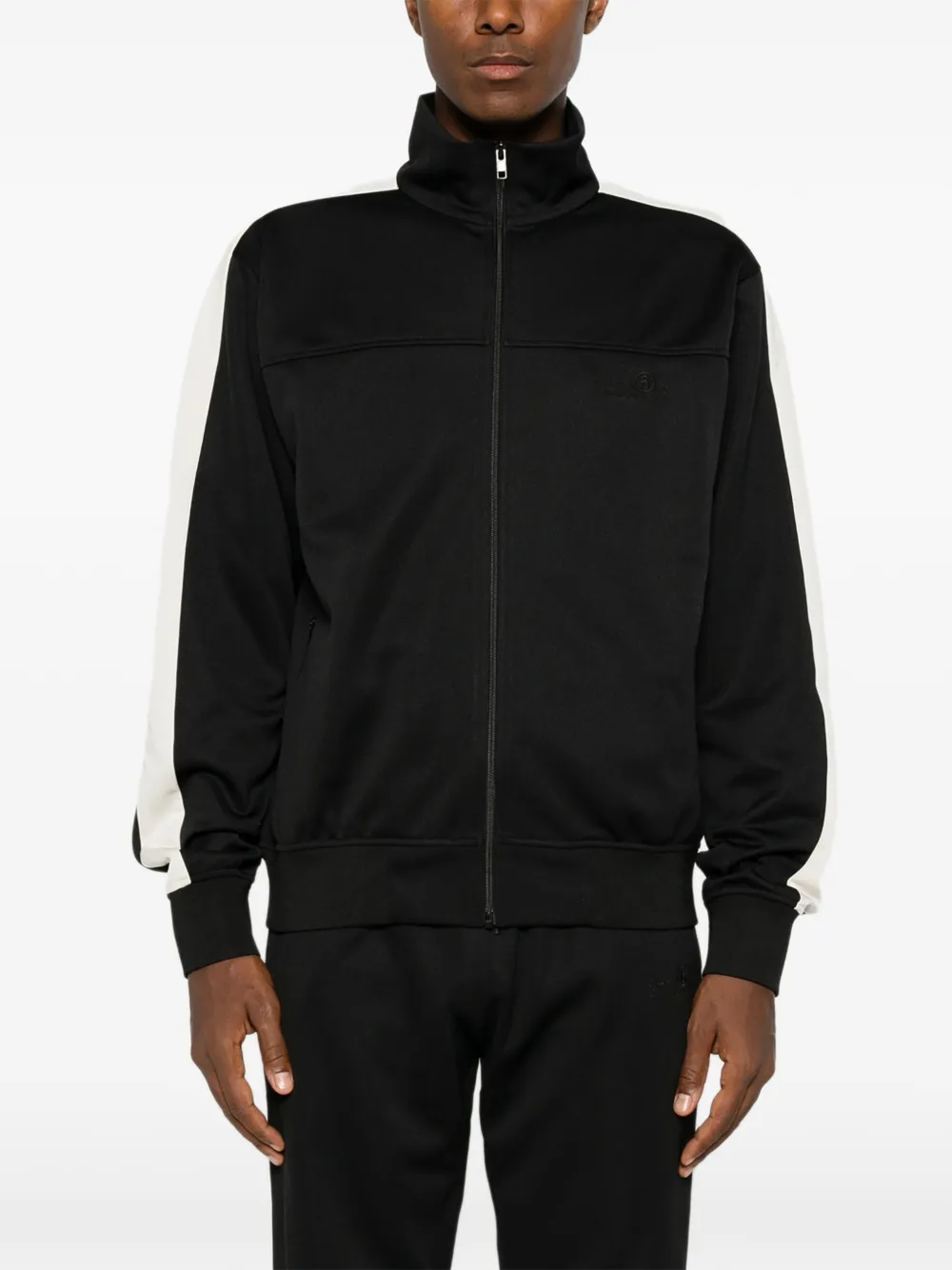 MM6 Maison Margiela Sweater met zijstreep Zwart