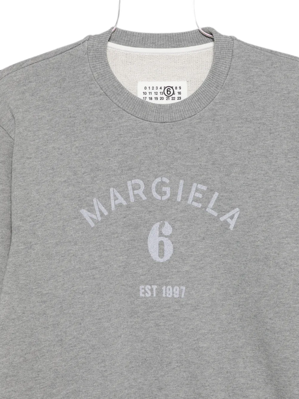 MM6 Maison Margiela Trui met logoprint en stiksels Grijs