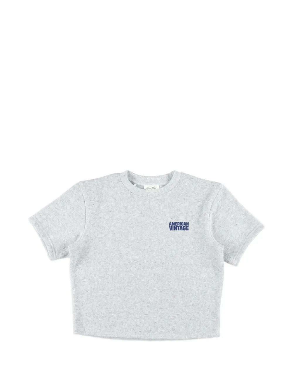 American Vintage Kids Evona logo-print T-shirt - Grigio