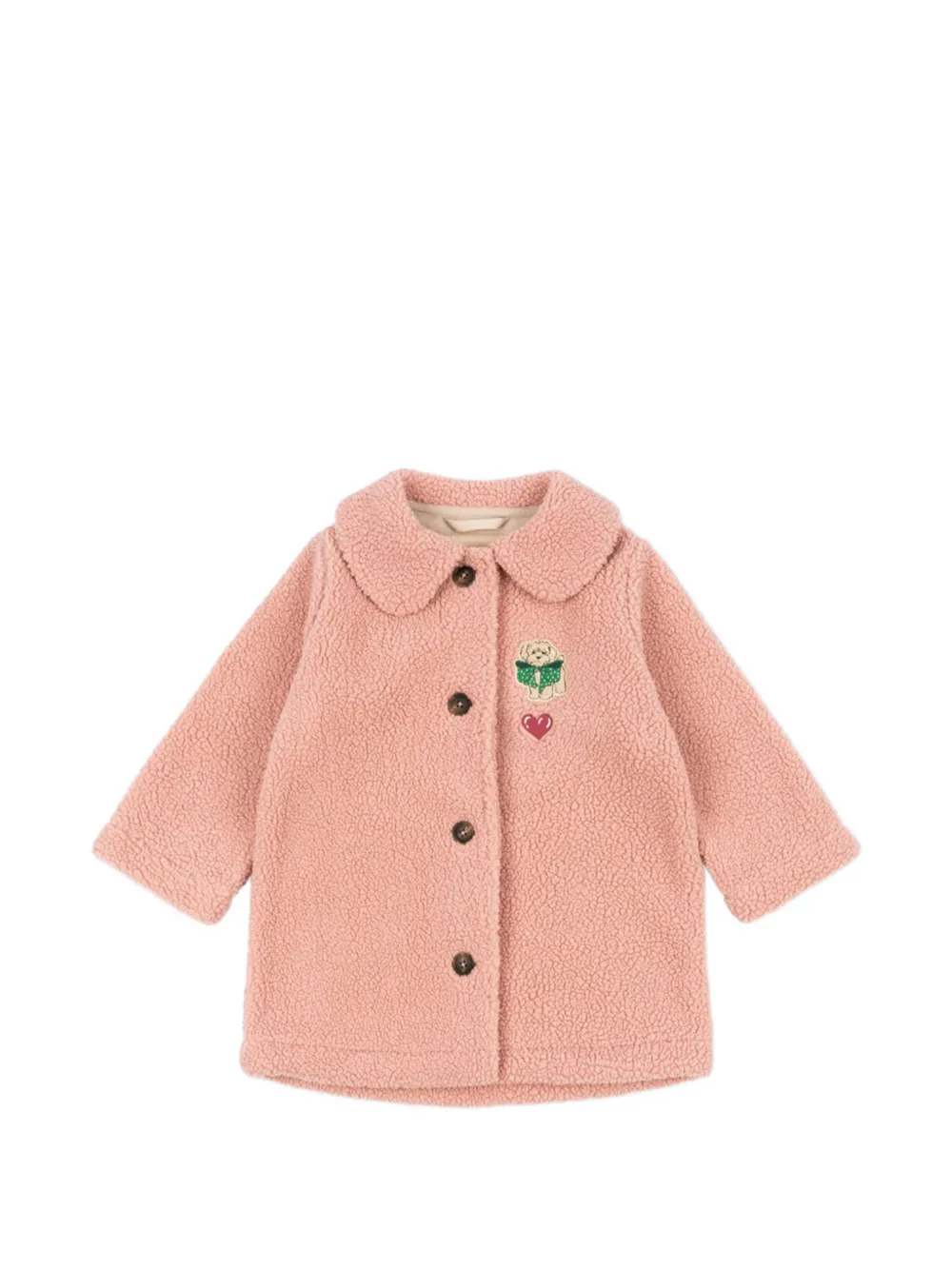 Konges Sløjd patch-detail teddy coat - Rosa