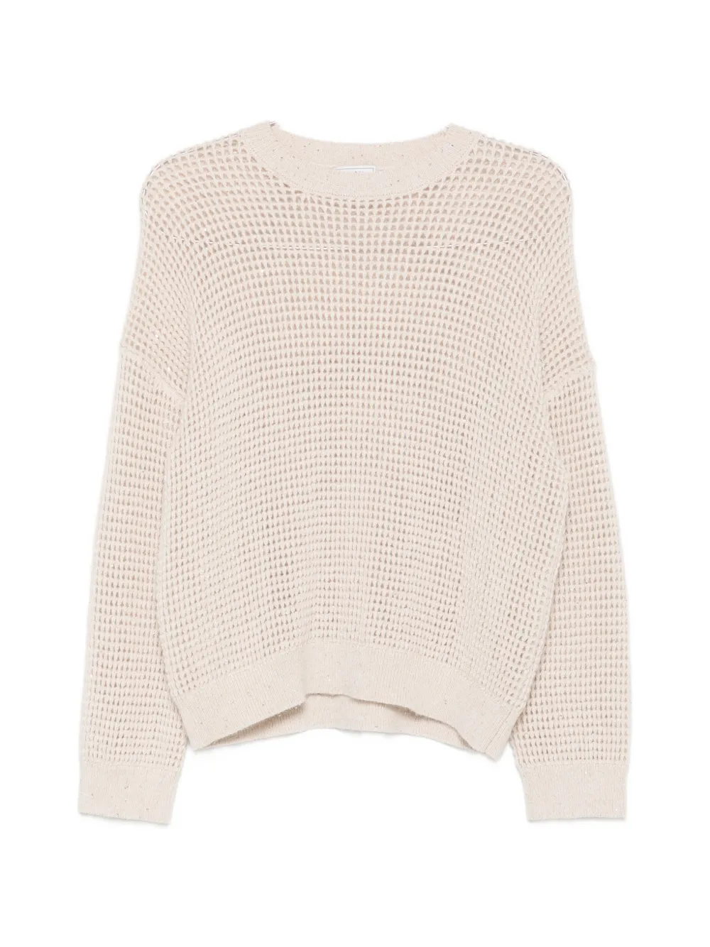 Peserico sequin-embellished open-knit sweater - Toni neutri