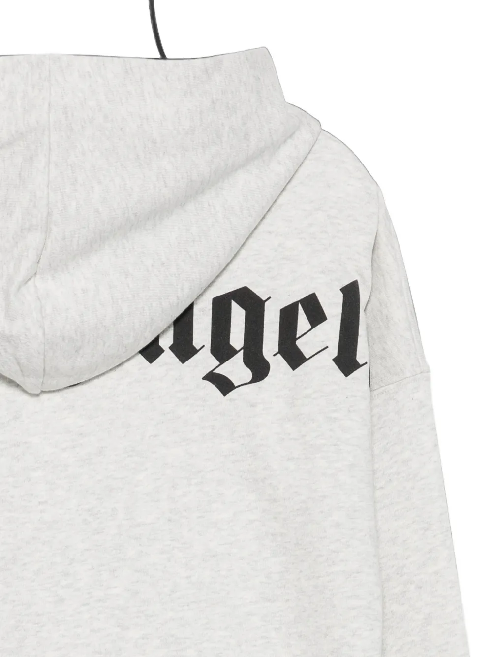 Palm Angels Kids long-sleeve logo-print hoodie Grijs