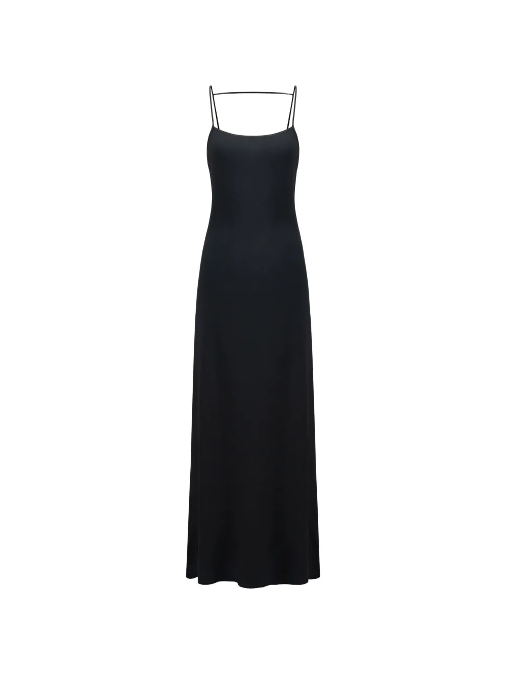 THE ARKOW Laura open-back crepe maxi dress - Nero