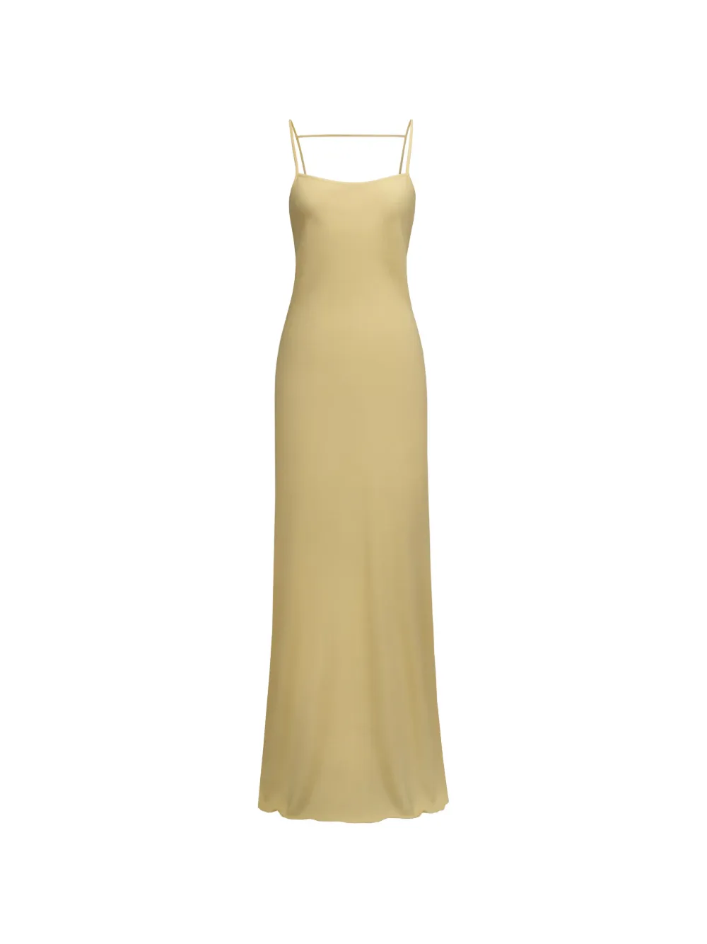 THE ARKOW Laura crepe open-back maxi dress - Gelb