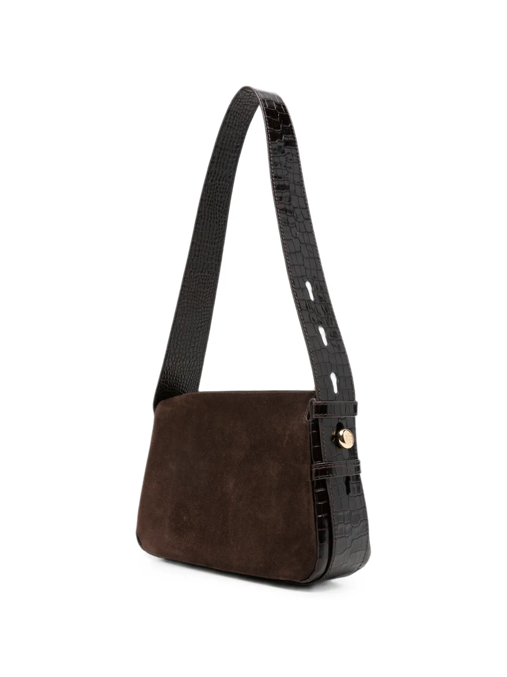 Tory Burch Romy suède schoudertas Bruin
