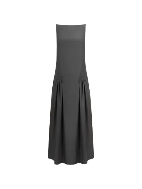 THE ARKOW vestido largo Vera con espalda descubierta y pliegues