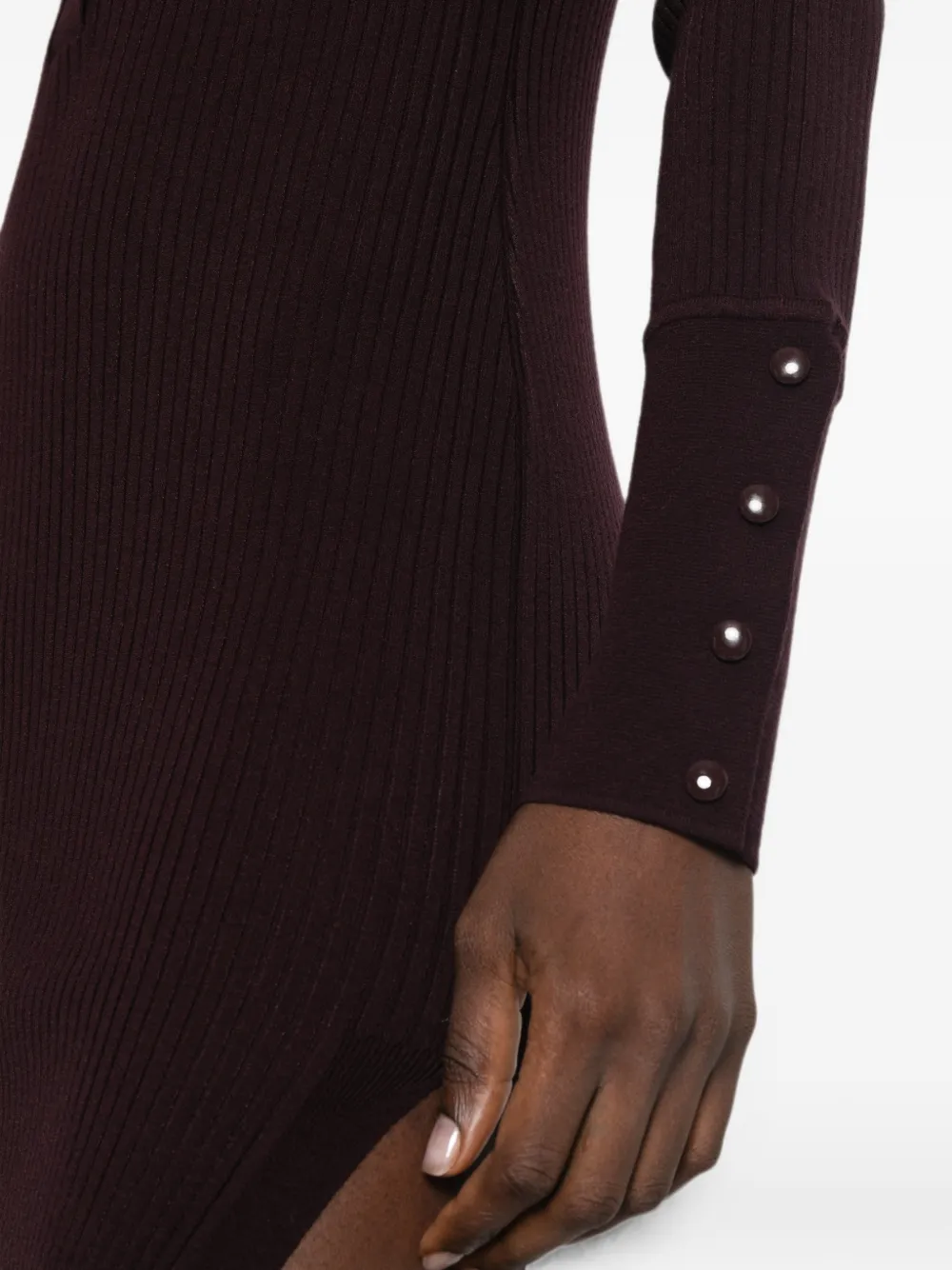 Courrèges Robe mouwloze maxi-jurk Rood