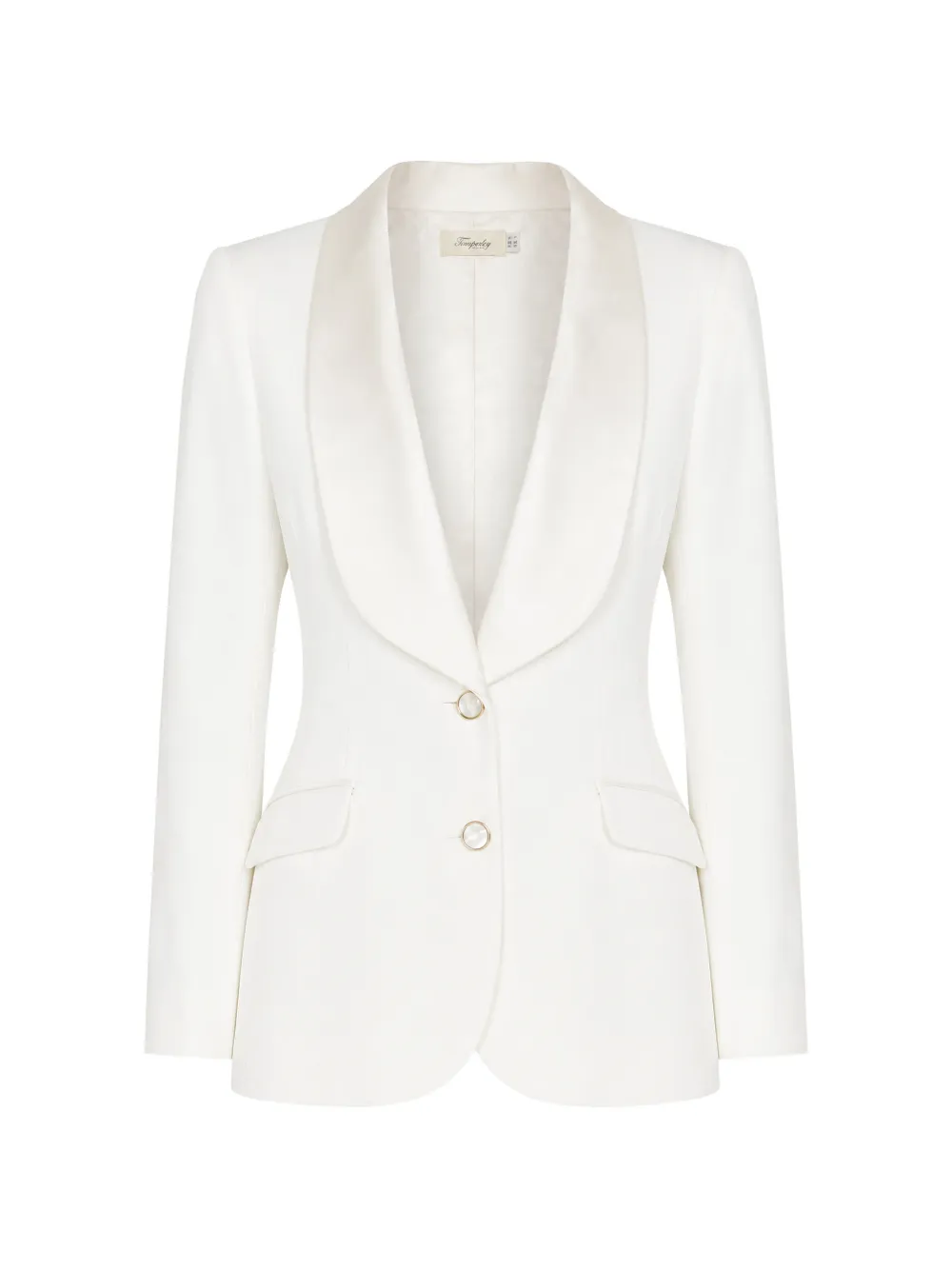 Temperley London Nyx shawl-lapel blazer - Weiß