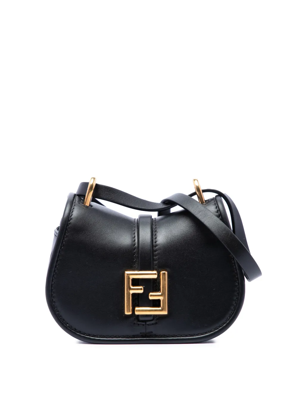 Fendi Pre-Owned 2010-2024 Nano Leather FF C mon crossbody bag - Nero