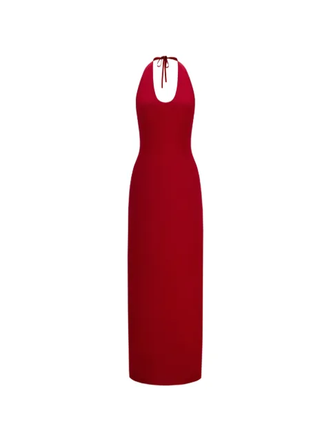 THE ARKOW Cara halterneck maxi dress