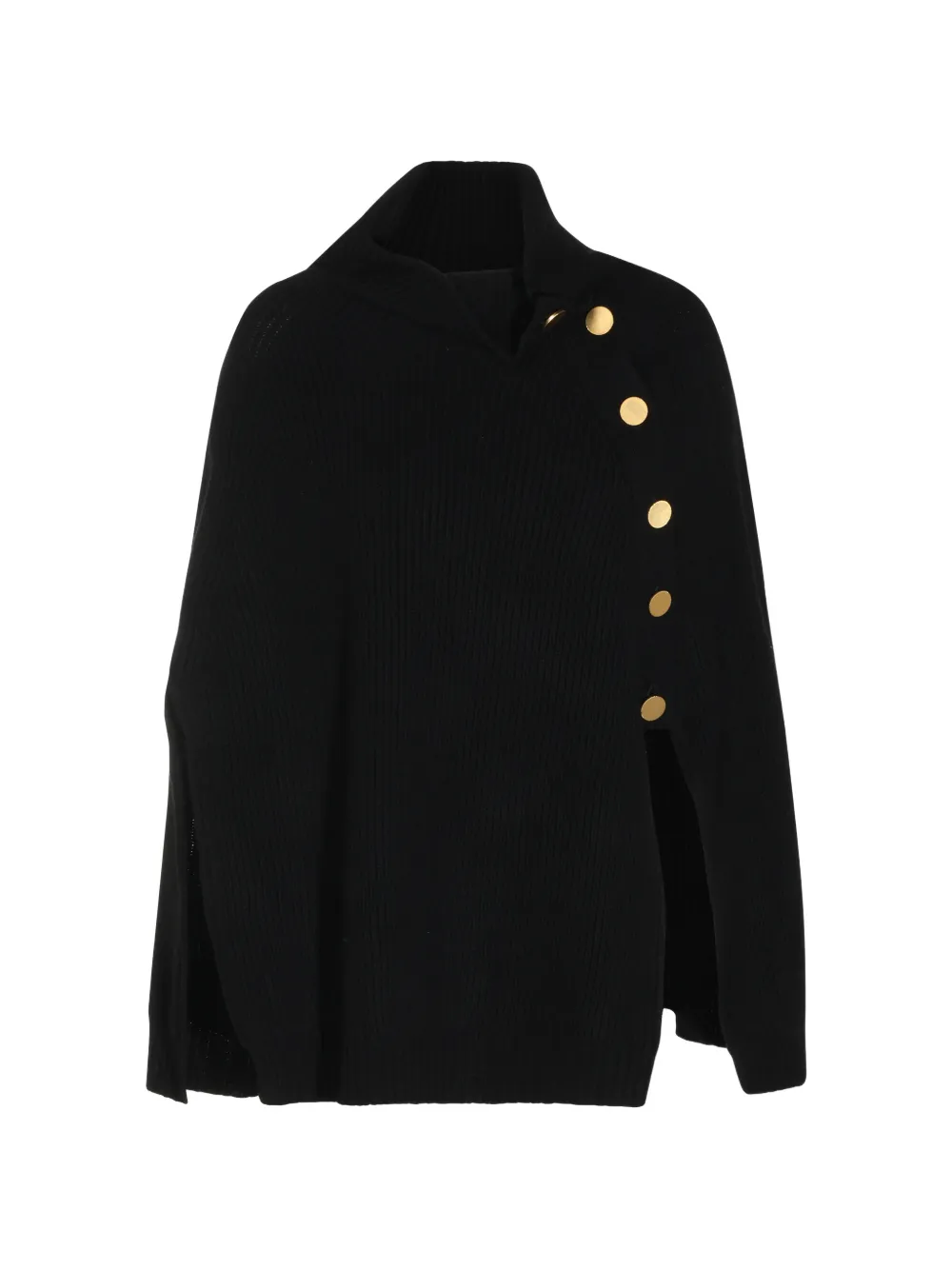 Alberta Ferretti turtleneck cape jumper - Schwarz