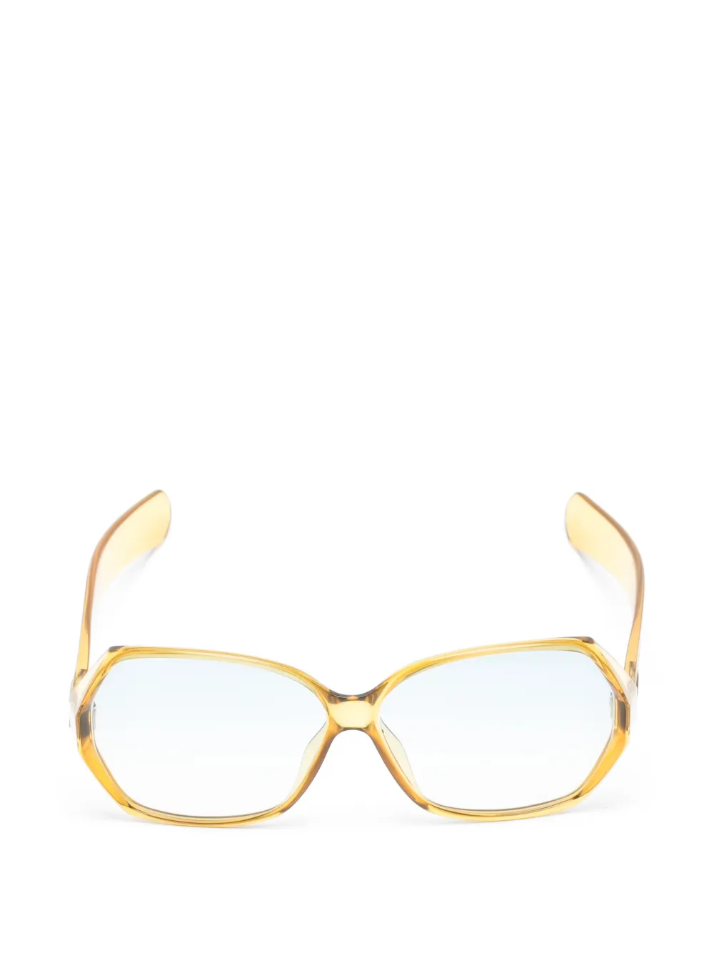Christian Dior Pre-Owned 1970s logo-plaque sunglasses - Gelb