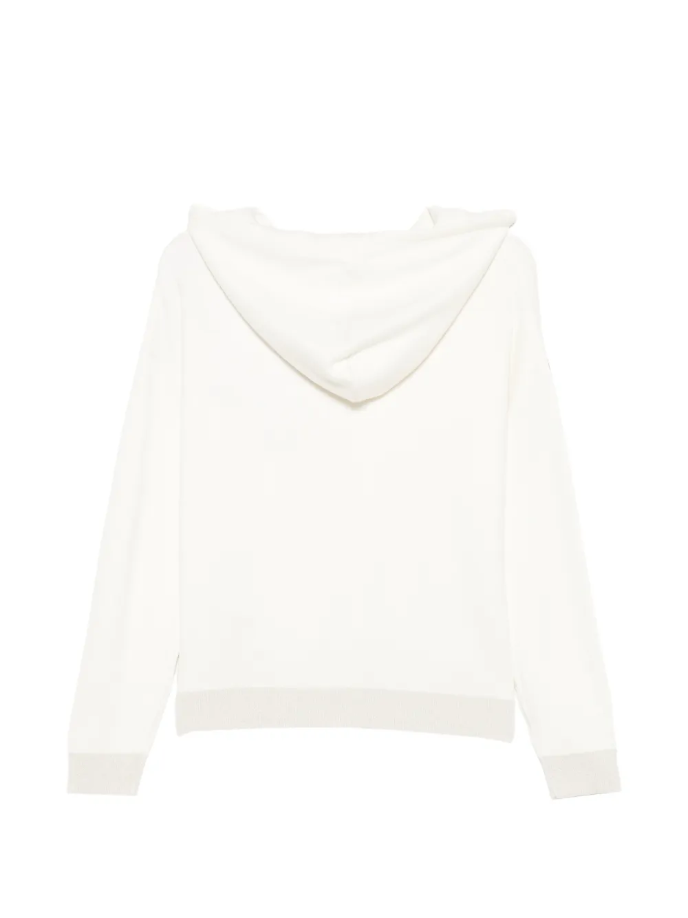 LIU JO Hoodie met bloemen-intarsia en zijstreep Beige
