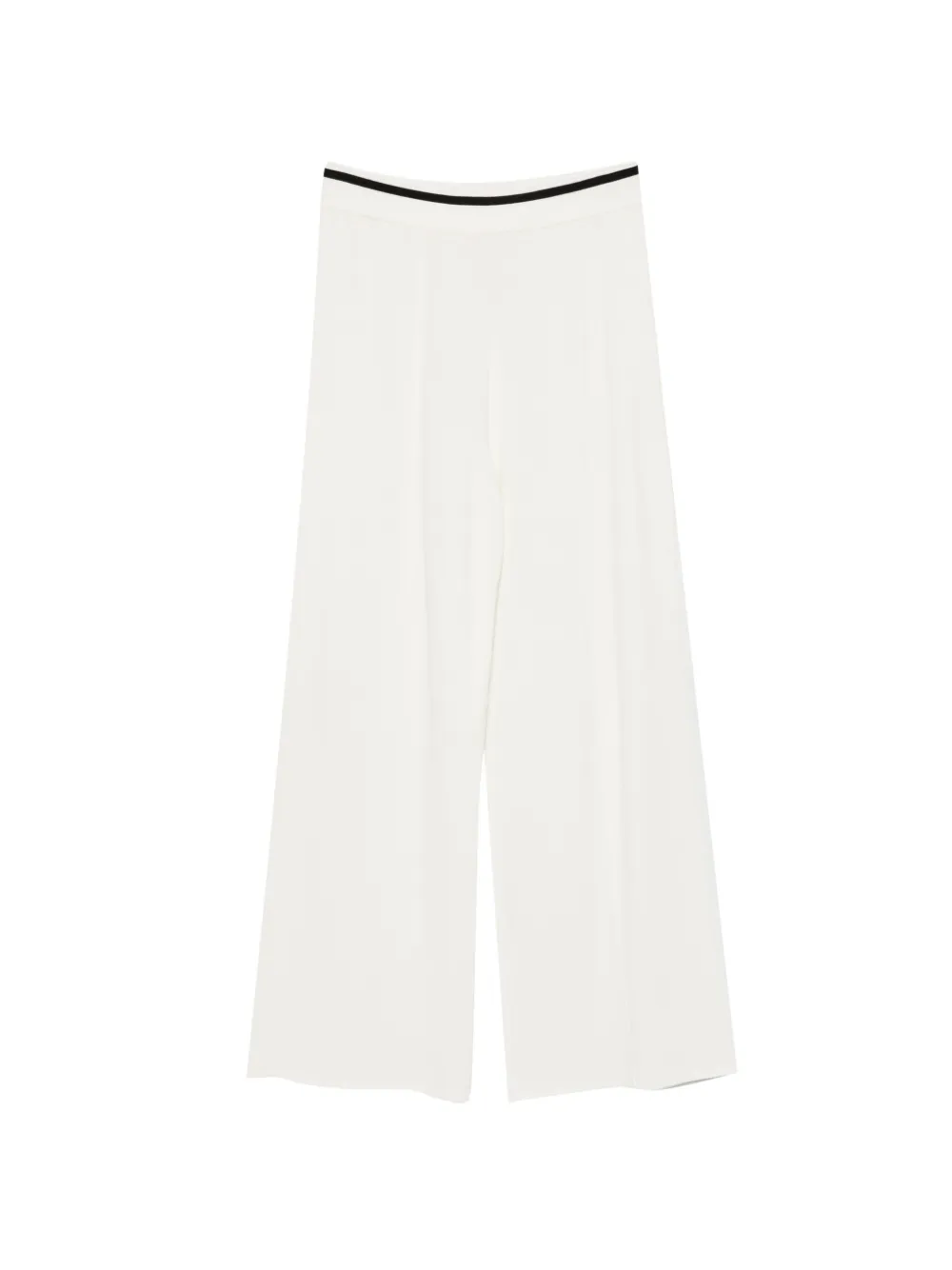 LIU JO contrast-trim palazzo pants - Bianco
