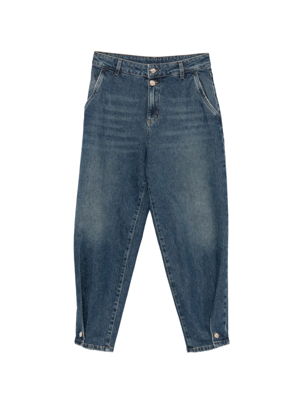 LIU JO embellished-button jeans - Blau