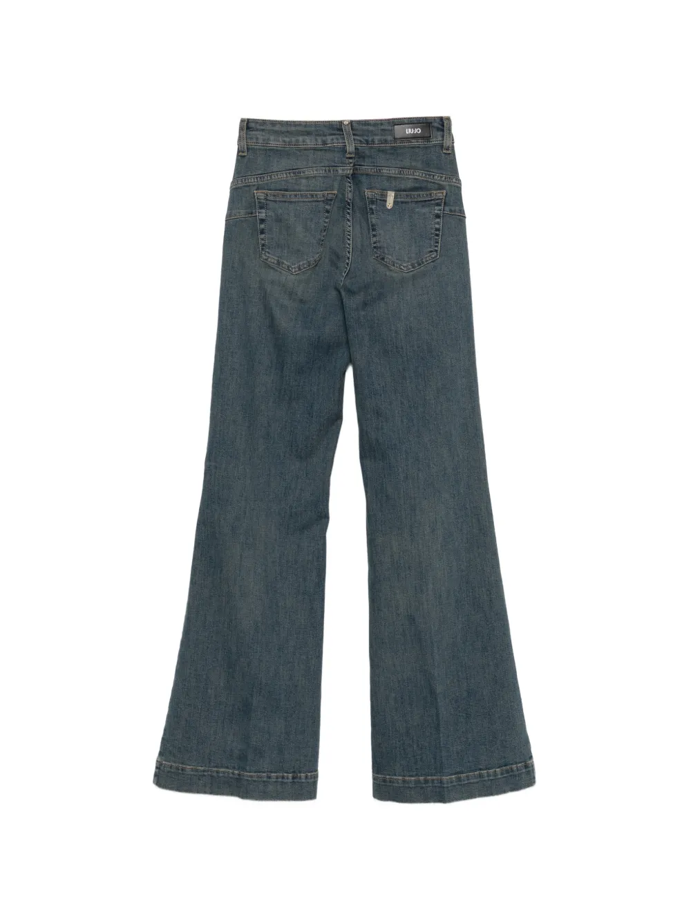 LIU JO Flared jeans met knoopdetail Blauw