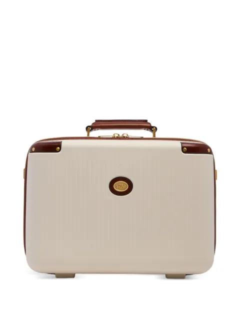 The Bridge Story Viaggio leather-trim ribbed beauty case