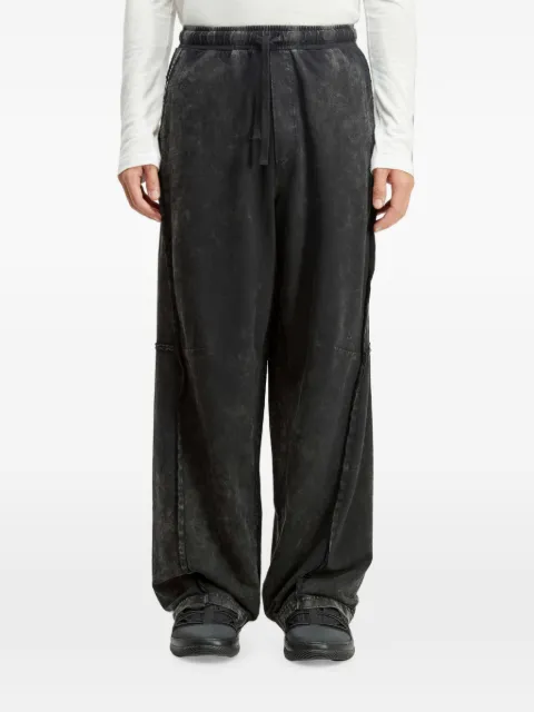 Osklen Calça wide leg com efeito marmorizado