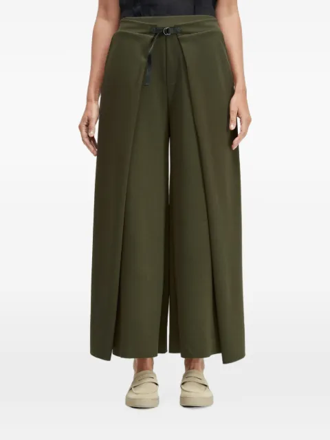 Osklen Calça wide leg com transpasse frontal