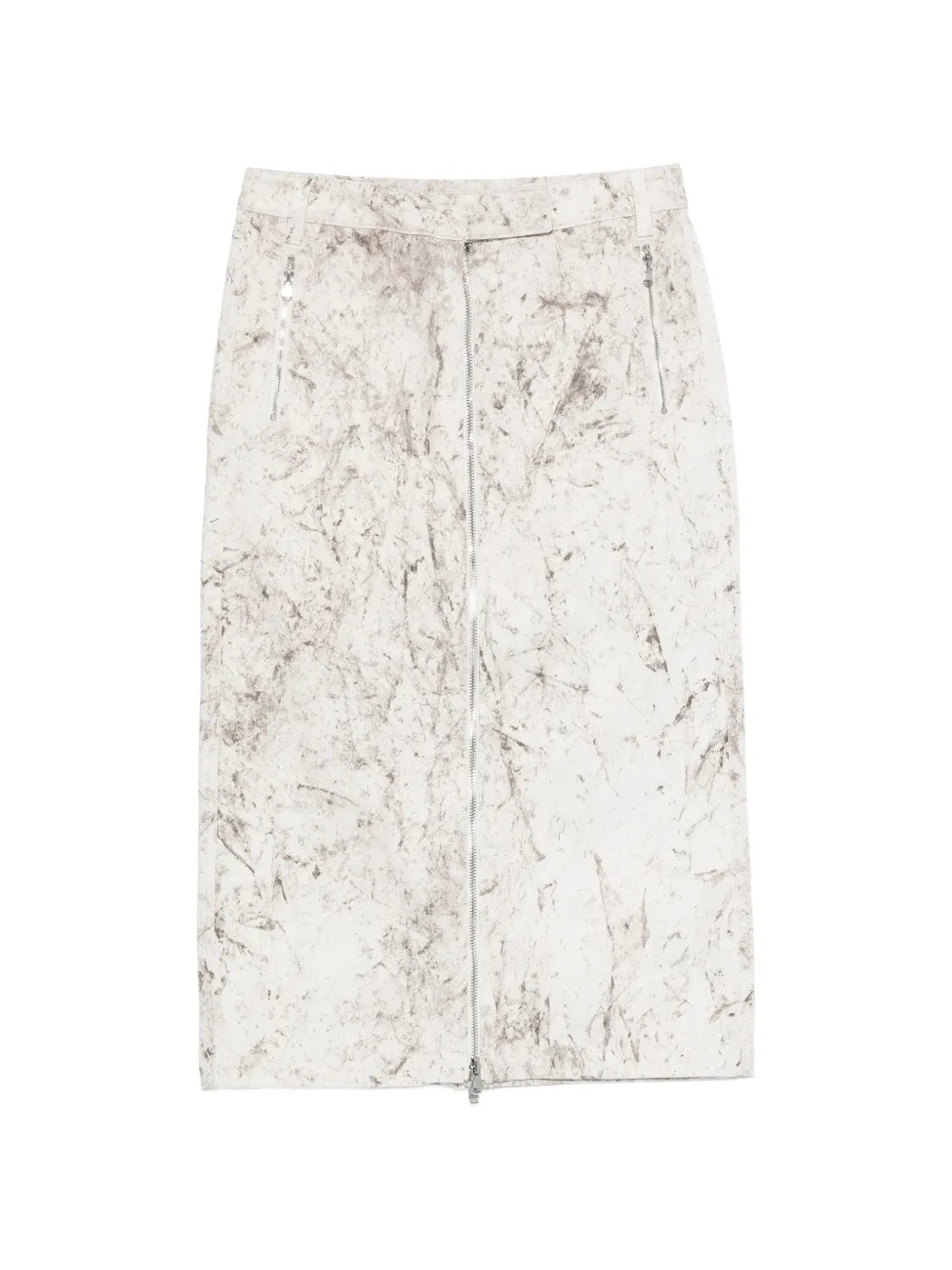 Tibi Calcimin denim zip-up skirt - Toni neutri