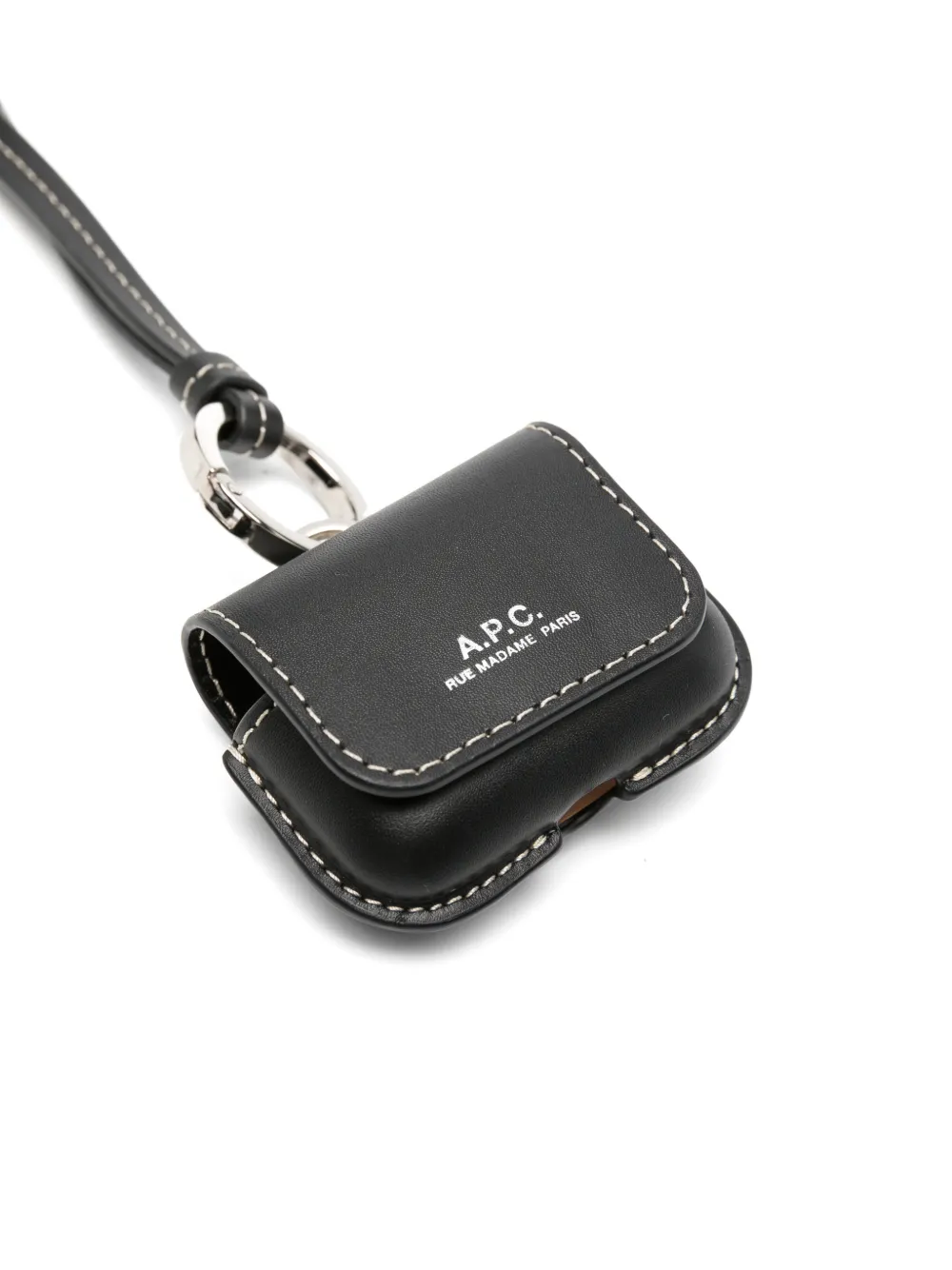 A.P.C. AirPods Pro leren bedel voor hoesje Zwart