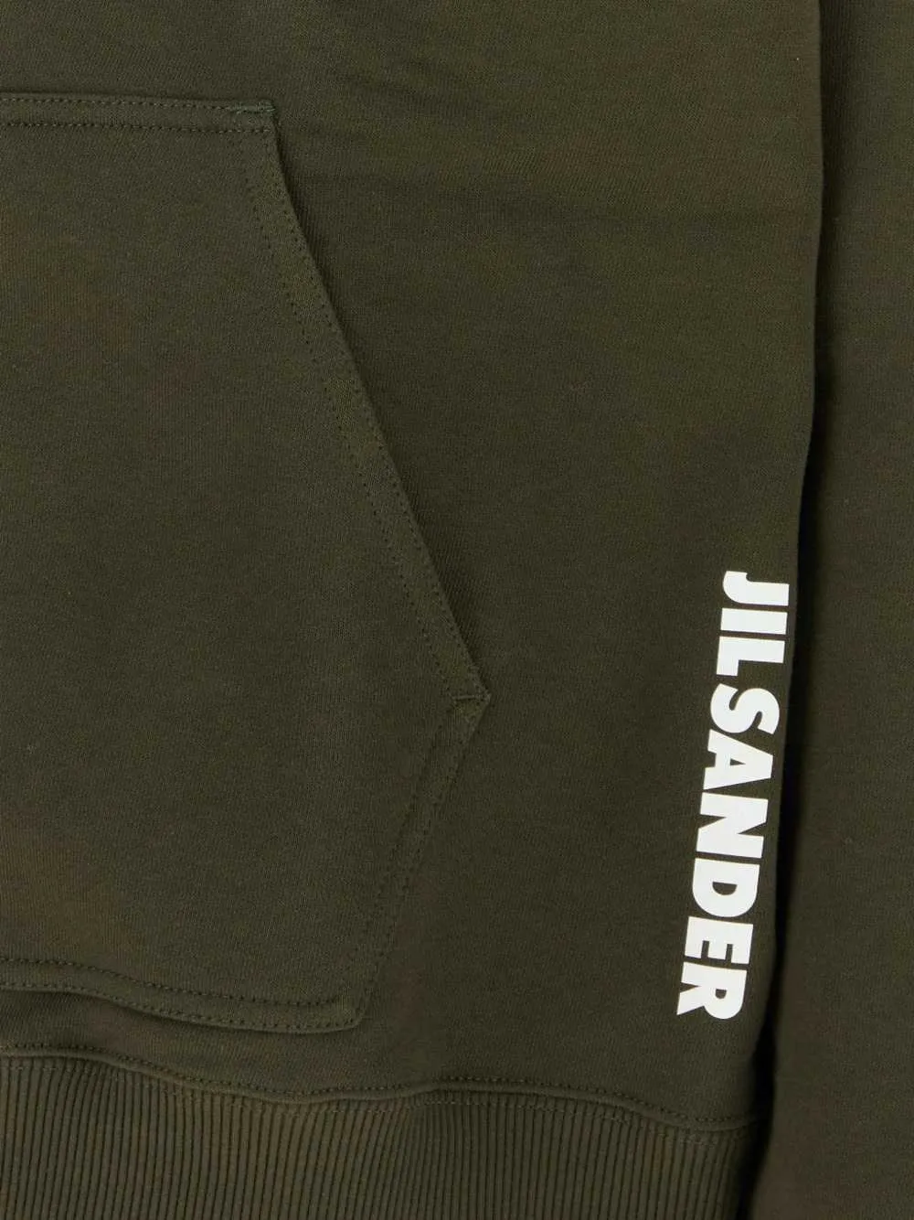 Jil Sander Hoodie met logoprint en rits Groen