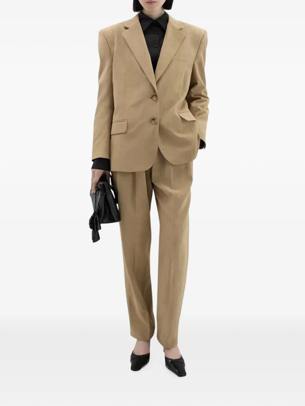 Magda Butrym Straight plooibroek Beige