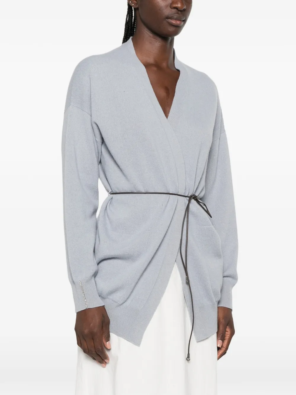 Peserico Vest met ceintuur Blauw