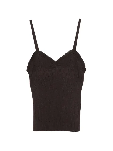 Cordera ribbed scalloped top