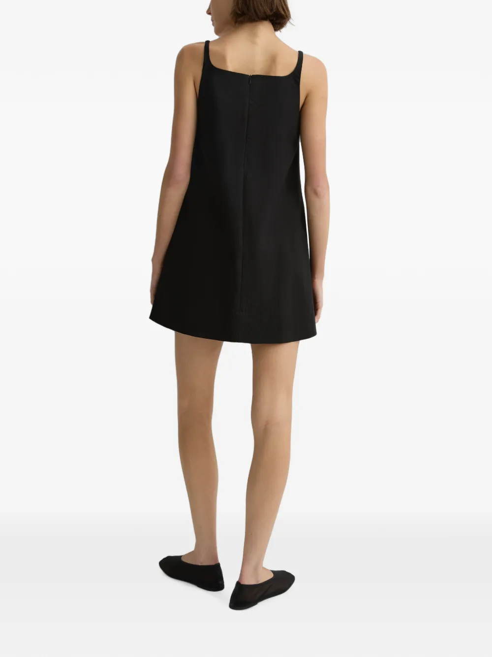 BONDI BORN Kyoto Square-neck Dress in Black, view 3