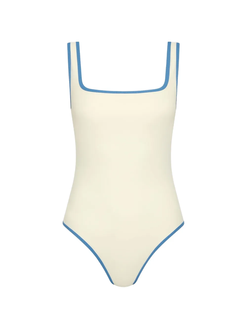 BONDI BORN McKenna contrast-trim swimsuit - Nude