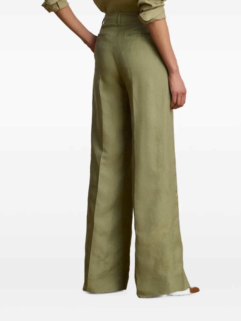 Lauren Ralph Lauren High waist plooibroek Groen