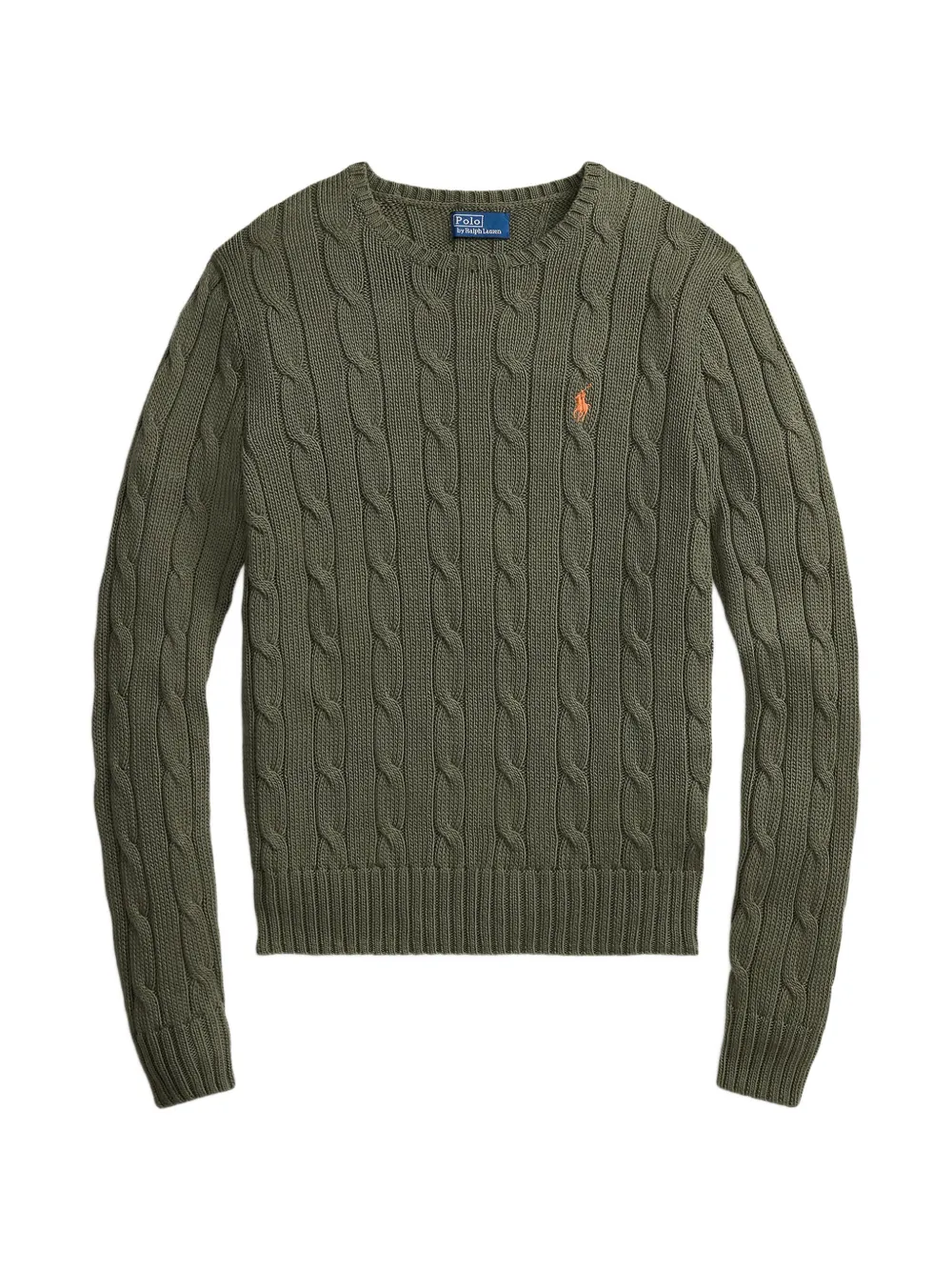 Polo Ralph Lauren cable-knit logo-embroidered sweater - Grün