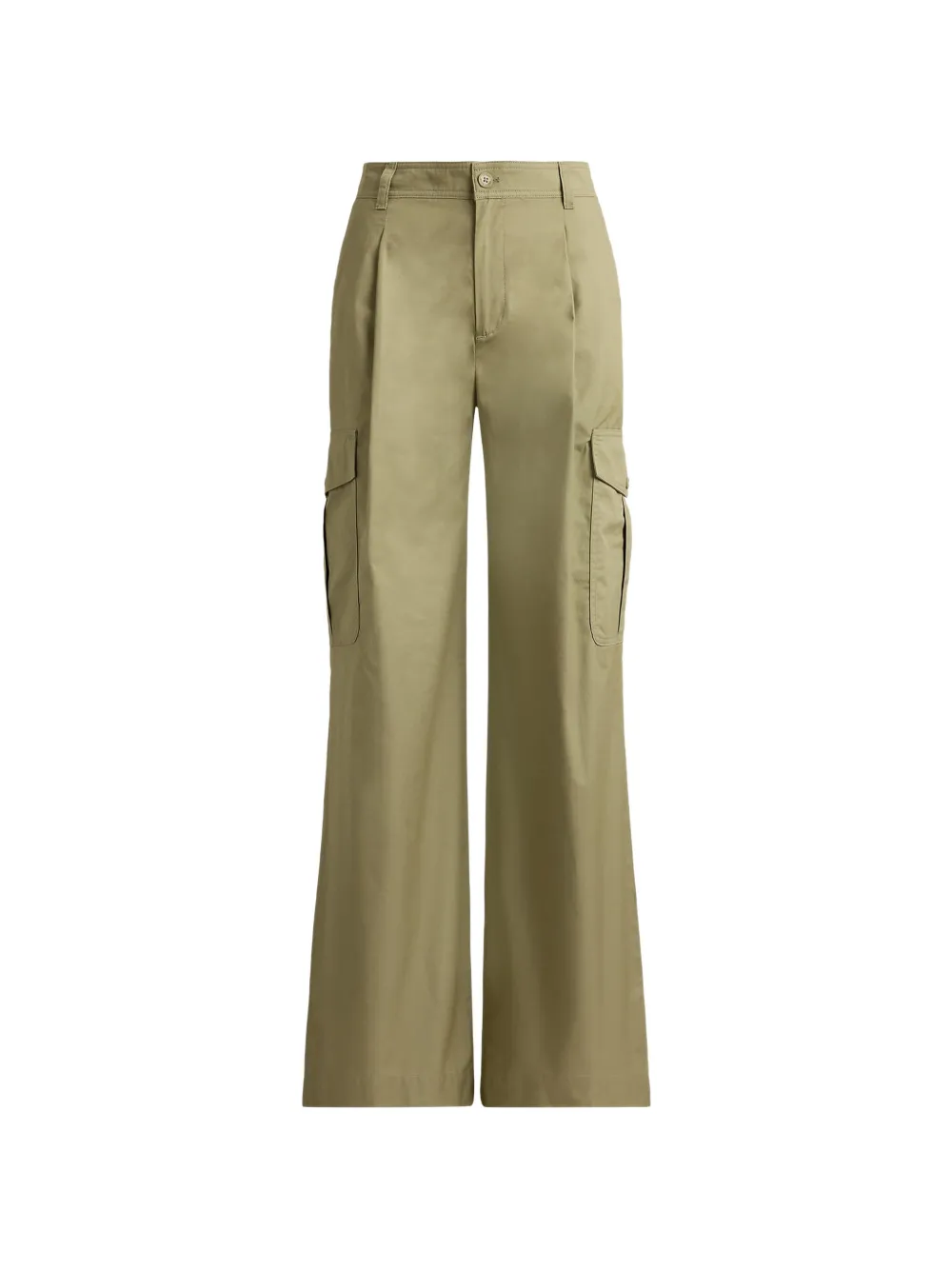 Lauren Ralph Lauren pleated wide-leg cargo pants - Verde
