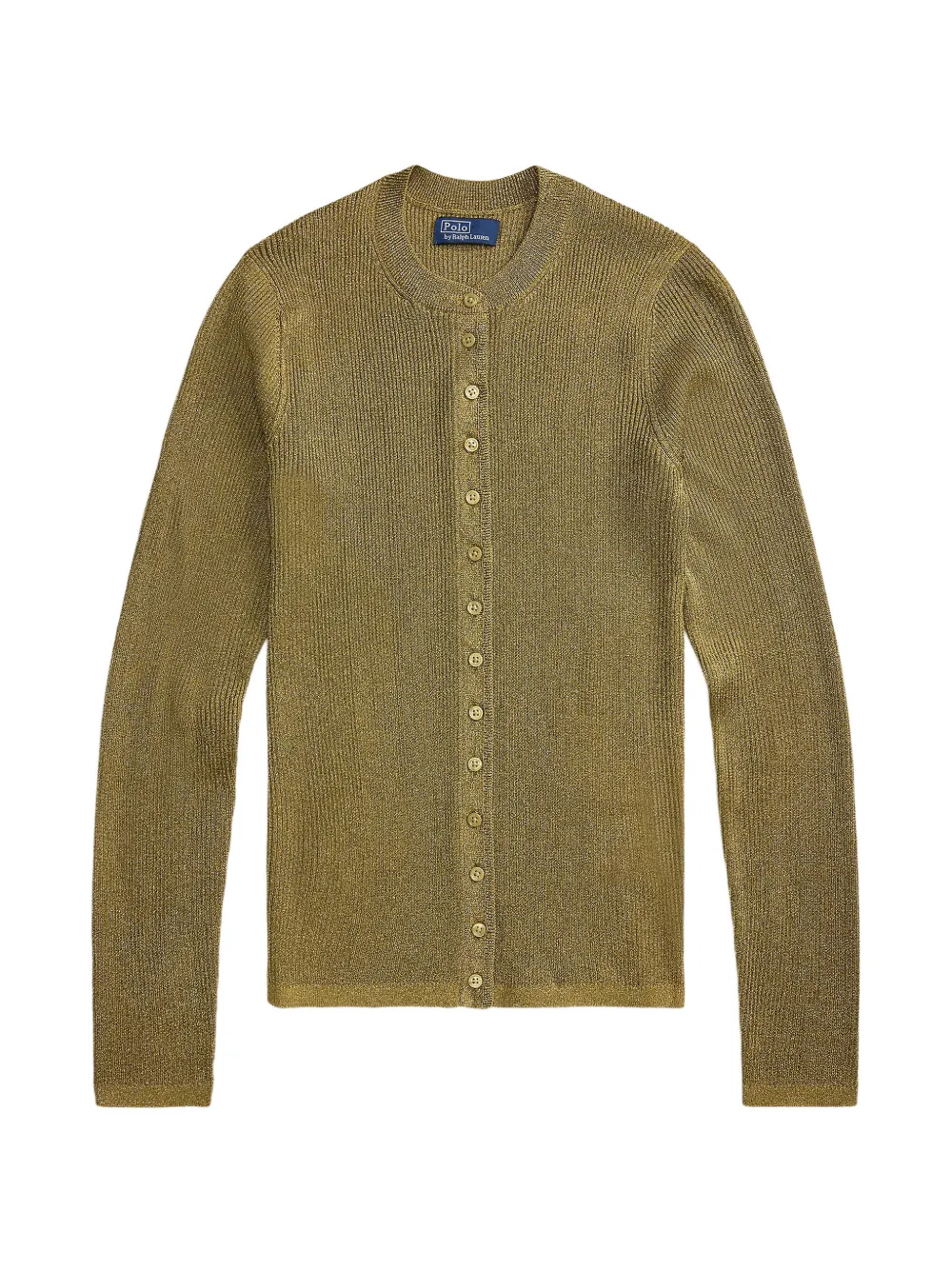 Polo Ralph Lauren ribbed metallic cardigan - Gold