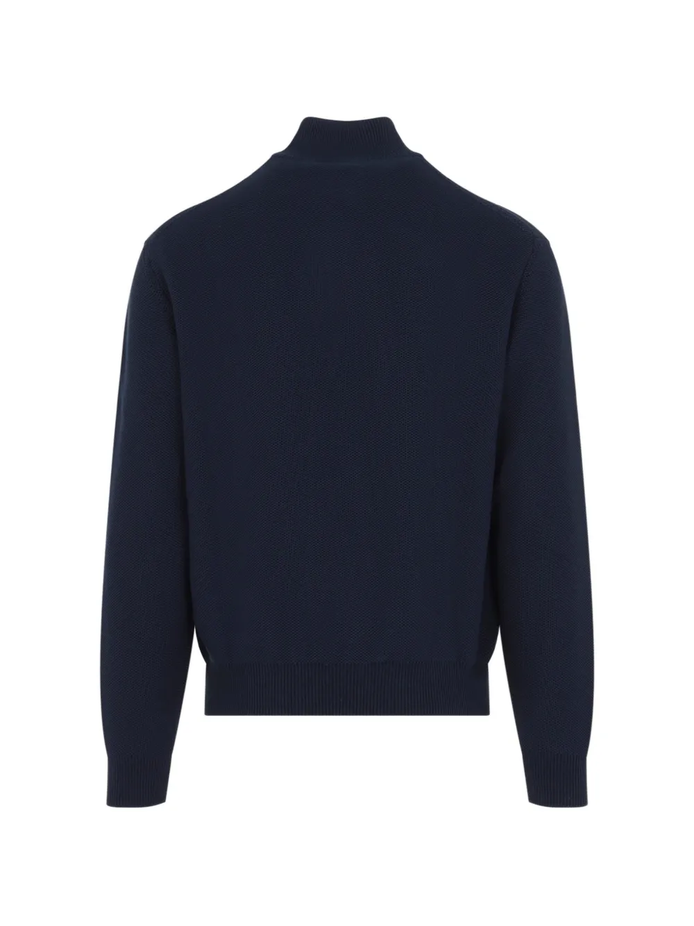 Ralph Lauren Purple Label Wafelgebreide trui met halve rits Blauw